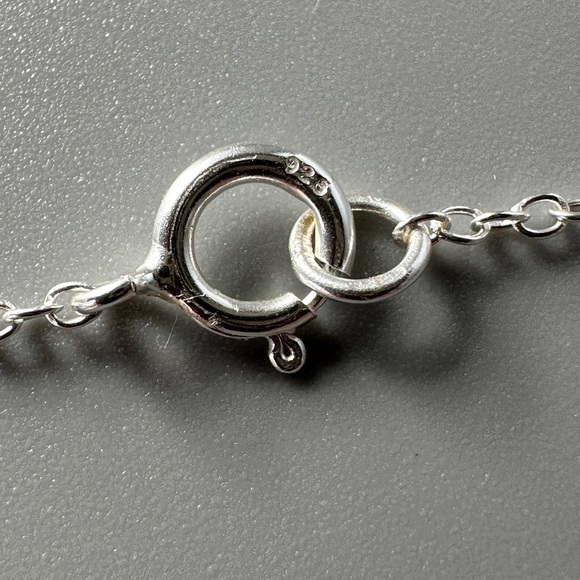 Sterling Silver Two Tone Moon and Stars Celestial Necklace - Picture 6 of 10